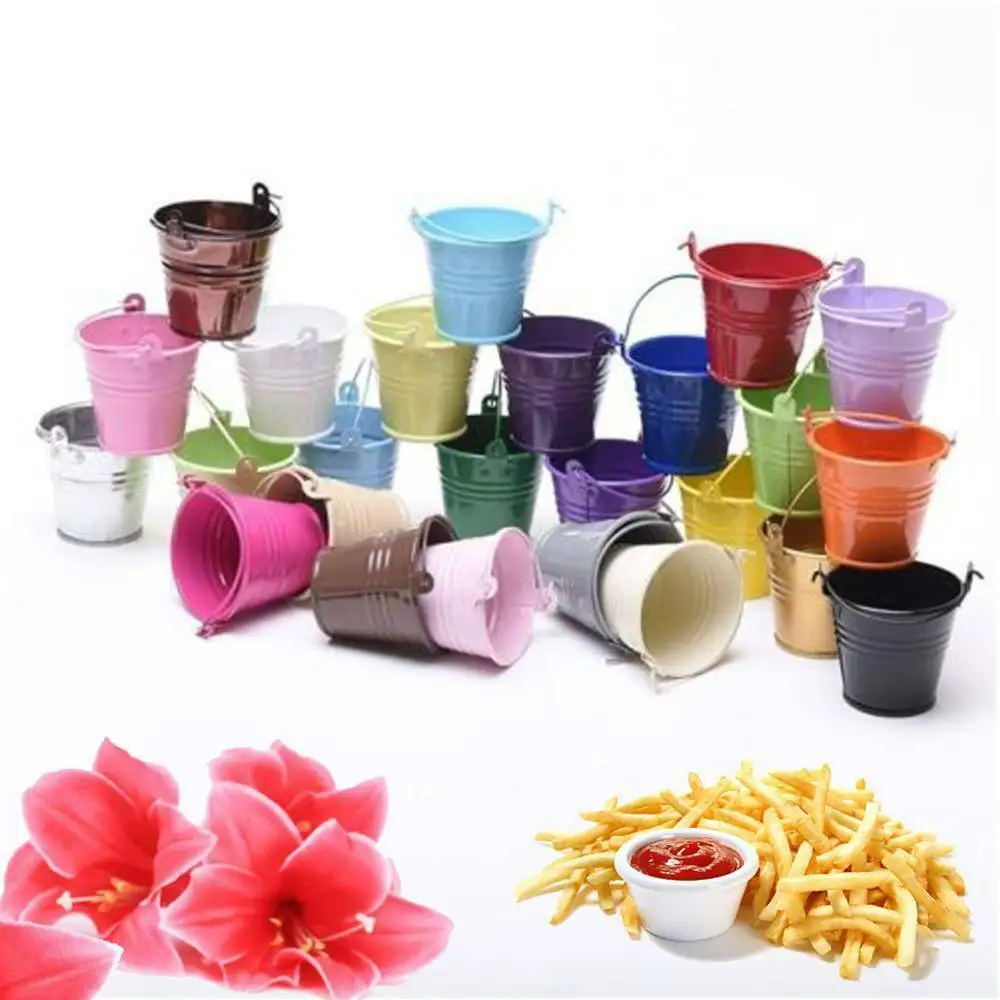 

Metal Buckets & Pots Mini Pail Tins Sweet Tree Plant Wedding Party Favours
