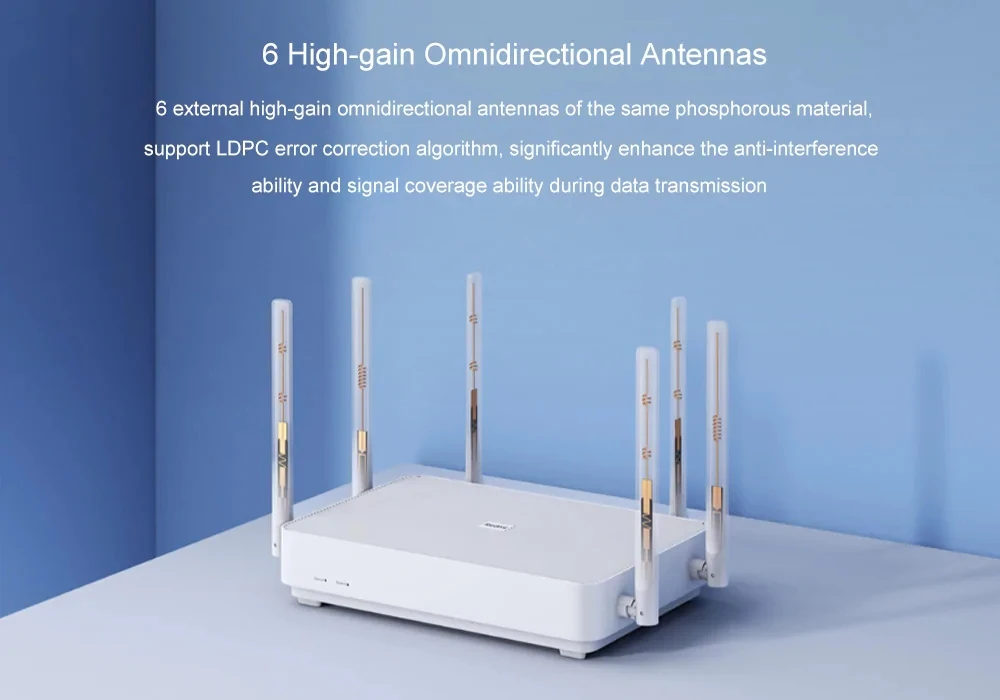 NEW Xiaomi Redmi Router AX6 WiFi 6 6-Core 512M Memory Mesh Home IoT 6 Signal Amplifier 2.4G 5GHz Both 2 Dual-Band OFDMA (6)