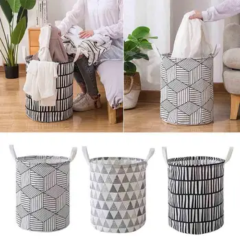 

Laundry Hamper Clothes Basket Cotton Waterproof Washing Bag Foldable Storage