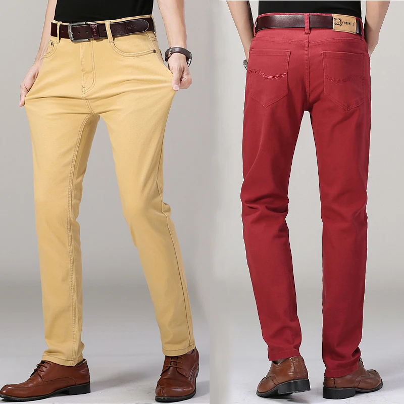 Red Khaki Jeans Fashion 