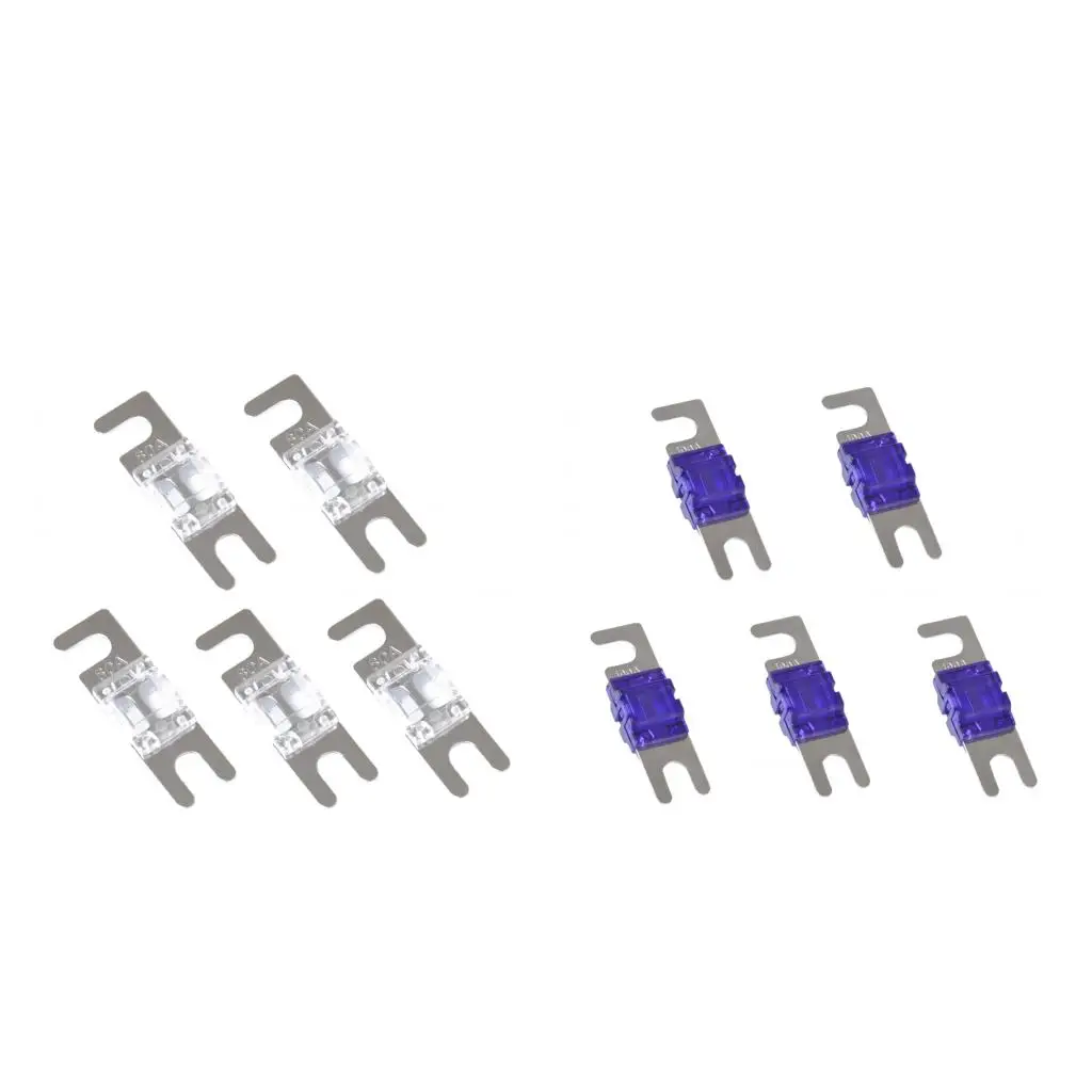 10pcs 100A+80A High Quality Nickel Plated Car Audio Mini ANL Type Blade Fuse