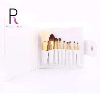 

Makeup brushes Princess Rose 9pcs high quality hardwood handle for beginners with cosmetic bag кисти для макияжа