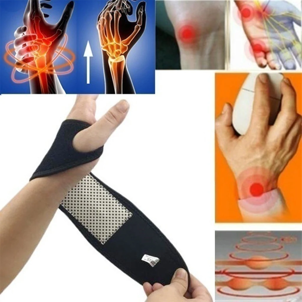 Adjustable Soft Wrist Brace Support Arthritis Tendinitis Sports Pain Relief Strap Wrist Pad Belt Sports Waist Protector