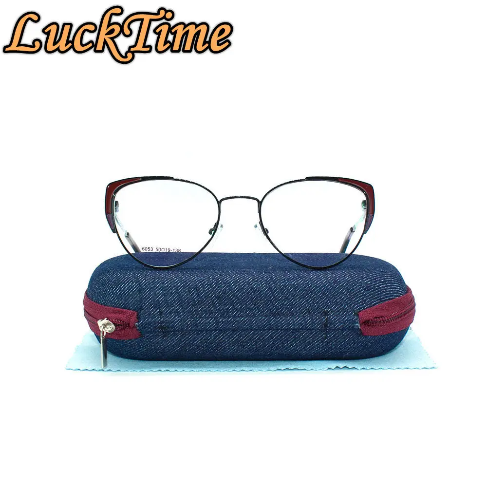 Женская оправа для очков LuckTime из сплава с кошачьими ушками женские очки