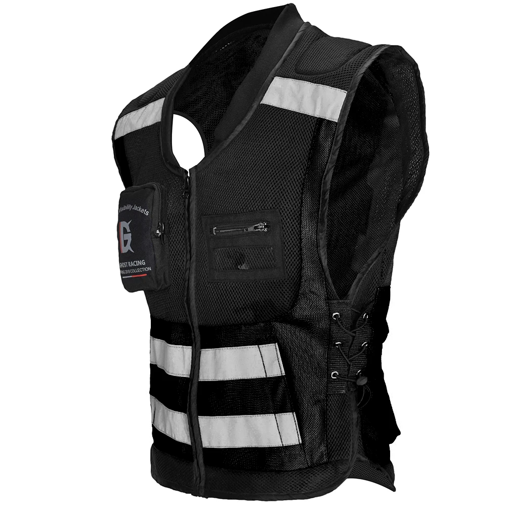 GHOST RACING защита для задней части груди, мотоциклетный жилет, встроенное защитное снаряжение, мотоциклетный Кроссовый жилет для езды по бездорожью - Цвет: Black Vest