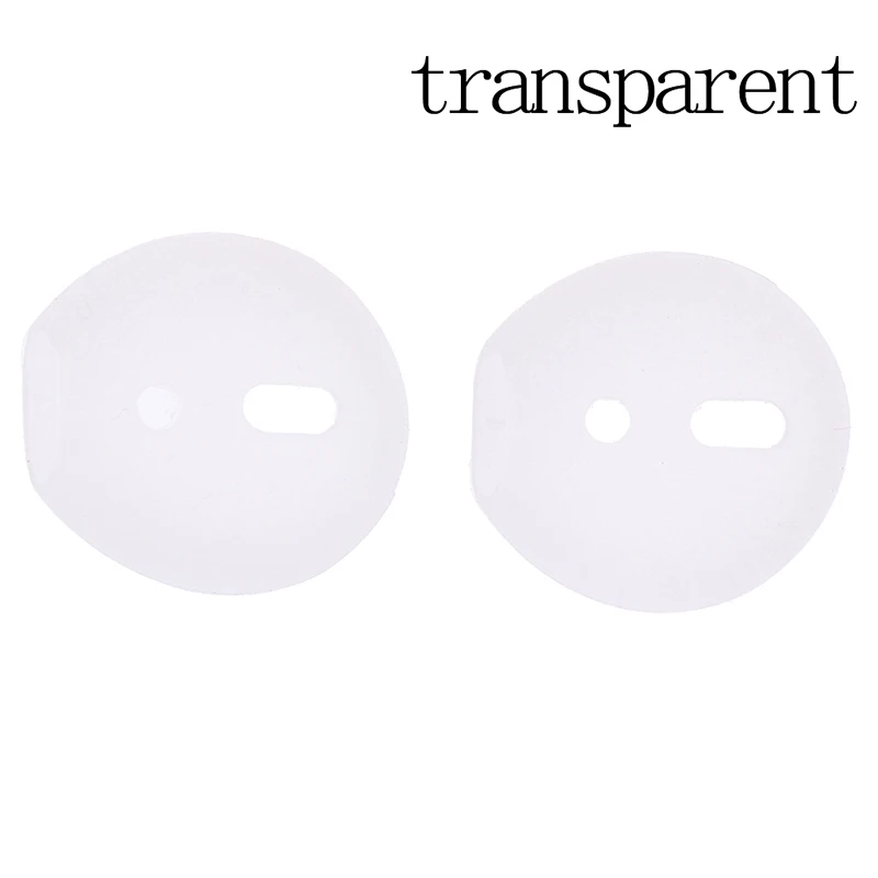 Transparent 2 шт наушники Сменные беруши протектор гарнитура противоударный мягкий силиконовый чехол для наушников амбушюры чехол для Air Pods - Цвет: Transparent