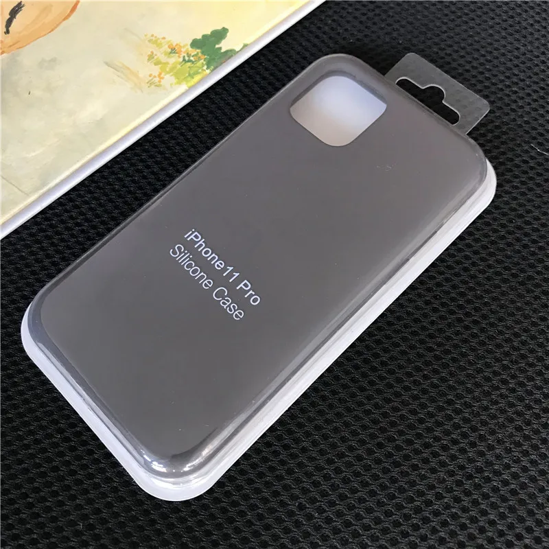 IUENUA жидкий силиконовый мягкий чехол для телефона для iPhone 11 Pro XS MAX XR XS X чехол для iPhone 6 6s 7 8 Plus Чехол Розничная посылка - Цвет: Черный