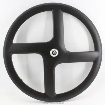 

New 700C 4 spokes Fixed Gear Track Road bike matt 3K full carbon fibre bicycle wheelset carbon clincher tubular rims Free ship