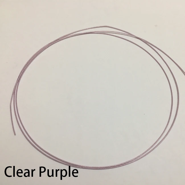 30AWG 28AWG 26AWG многоцветный пластик PTFE изоляция Посеребренная медь OFC многожильный аудио кабель сигнальная линия провод для наушников - Цвет: Clear Purple