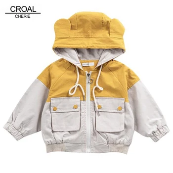 

CROAL CHERIE 2020 Autumn Jacket For Kids Boys Girls Outerwear Casual Girls Windbreaker Coats Print Canvas Baby Children Clothing