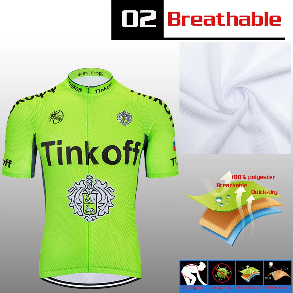 Tinkoff Pro Велоспорт Джерси комплект Лето MTB велосипед одежда Ropa Ciclista дышащий велосипед одежда Майо Ciclismo Велоспорт Комплект