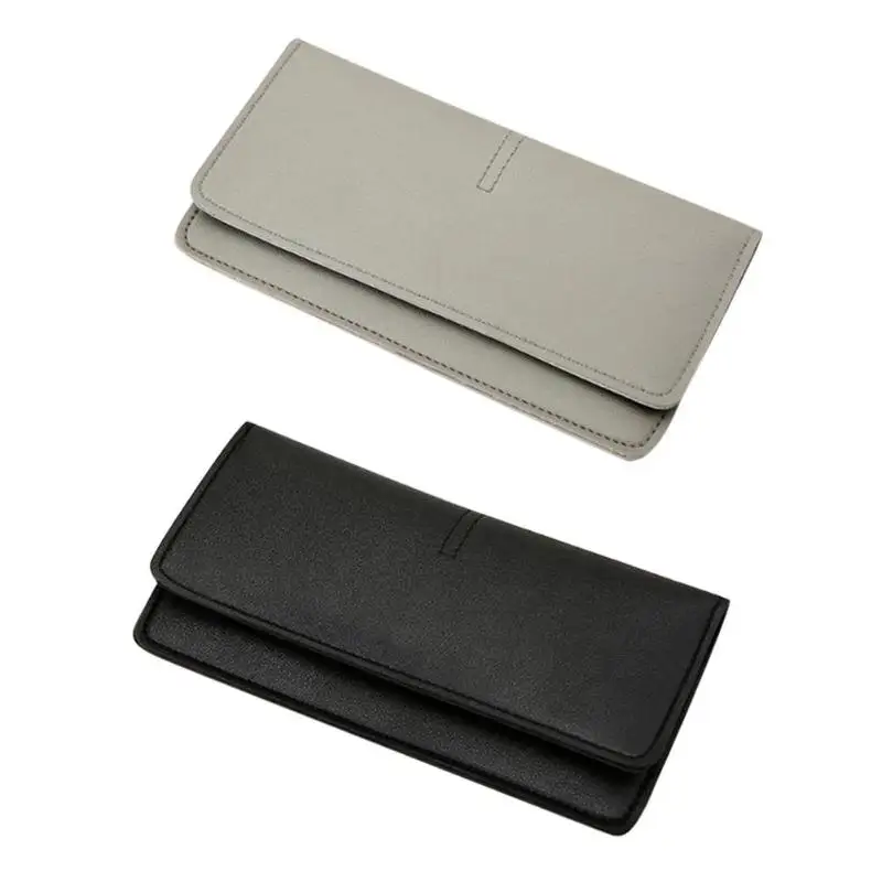

Fashion Women Long Clutch Simple PU Leather Soft Solid Color Ultra-thin Wallet Purse Card Holder Coin Money Purses Bags