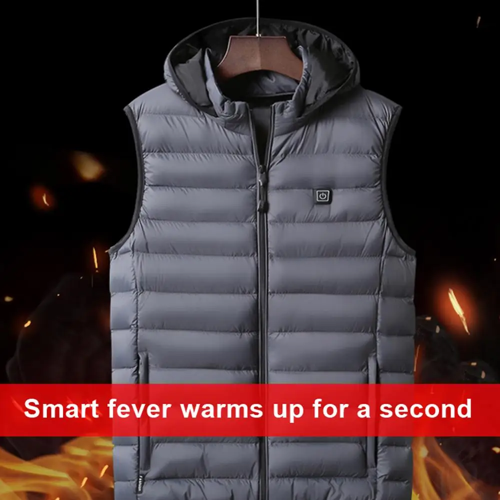 

Heating Vest Warm Hat Thickening Men And Women Heating Vest Warm Clothing USB Heating Outdoor Vest Winter Heating Jacket 40P