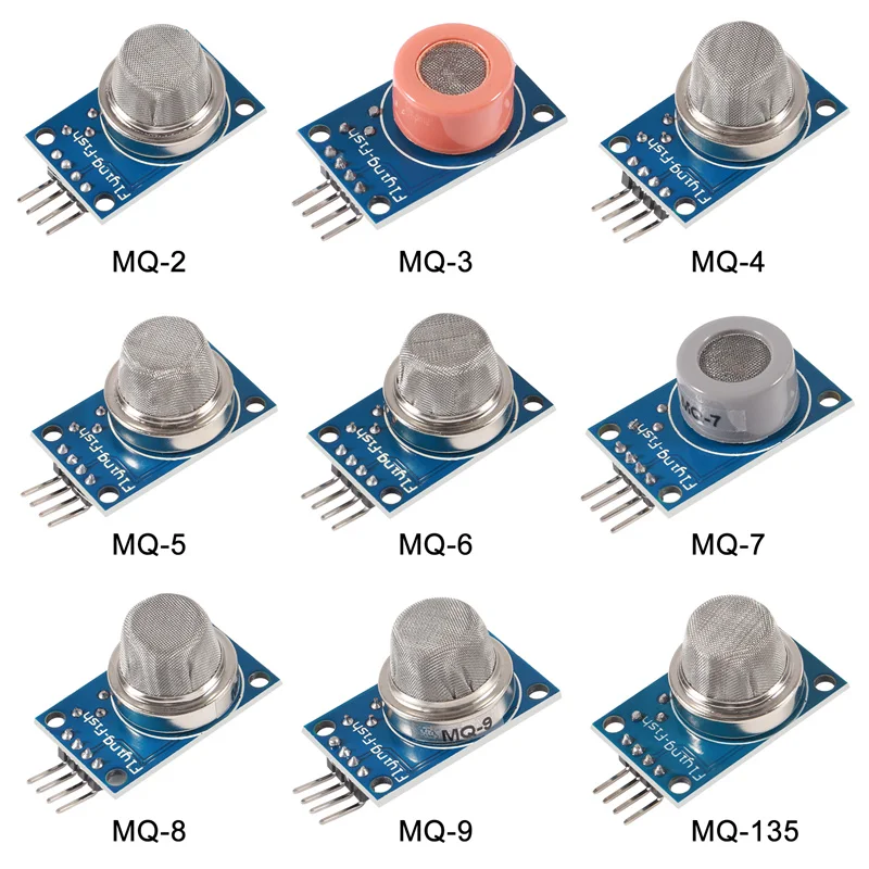 

MQ-2 MQ-3 MQ-4 MQ-5 MQ-6 MQ-7 MQ-8 MQ-9 MQ-135 Detection Smoke Methane liquefied Gas Sensor Module For Arduino Starter DIY Kit