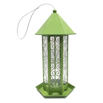 

Wild Bird Feeder Hanging Bird Feeder Retro Iron Large Capacity Bird Feeder for Outside Garden