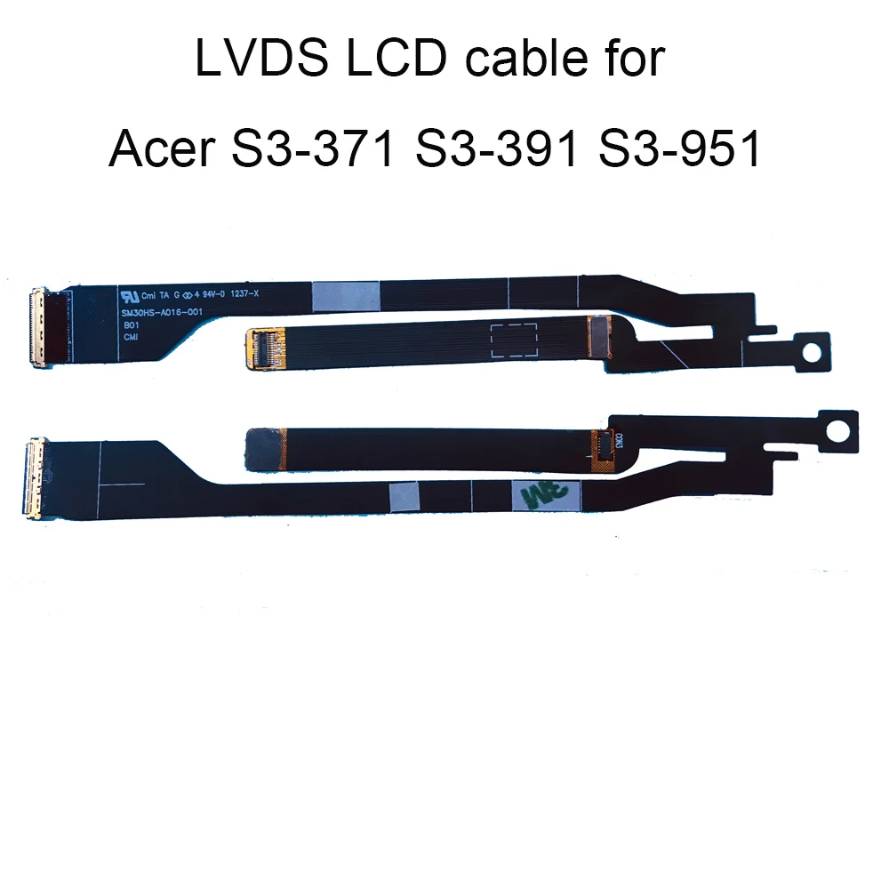 

1237 X Computer cables LVDS LCD cable for Acer Aspire S3-371 S3-391 S3-951 SM30HS A016 001 LVD LCDS screen connector new work