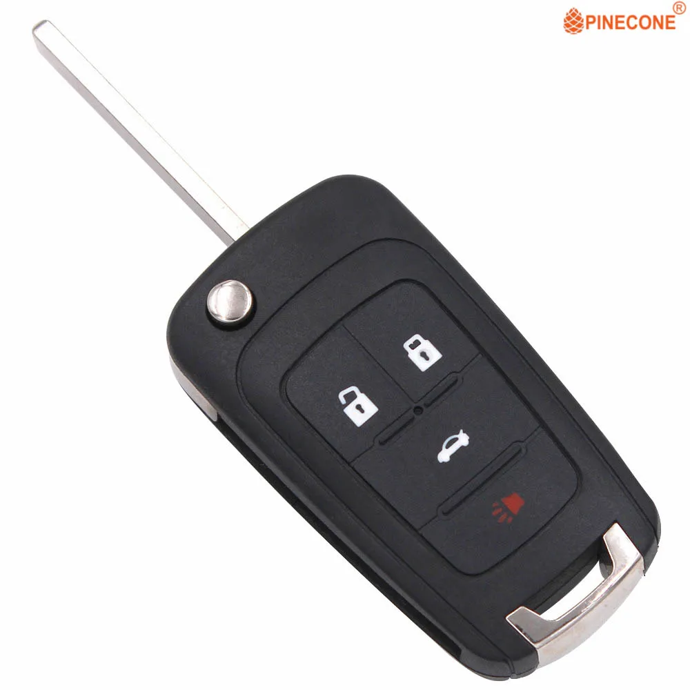 PINECONE для Chevrolet Cruze Malibu Camaro Impala 4 кнопки ключ Замена откидной раскладной чехол