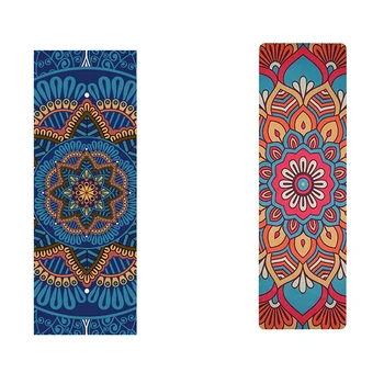 

2Pcs 5 Mm Lotus Pattern Suede Tpe Yoga Mat Pad Non-Slip Slimming Exercise Fitness Gymnastics Mat Body Building Esterilla Pilates