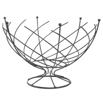 

1pc Iron Art Snack Basket Geometry Fruit Basket Simple Metal Storage Container For Home Restaurant Hotel