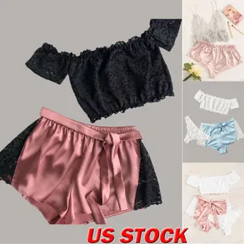 

Women Lace Sexy Lingerie Set Nightwear Babydoll G-string Underwear Sleepwear US