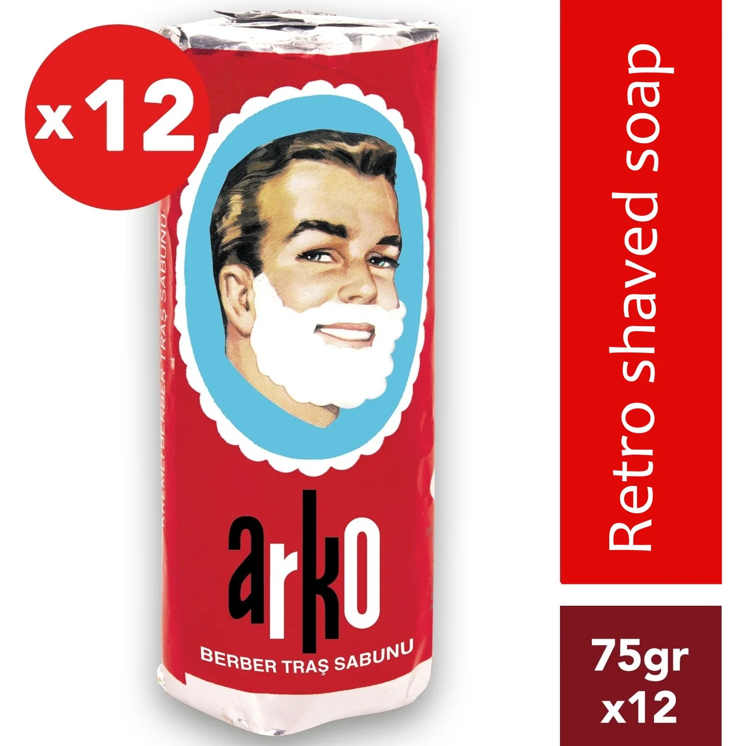 Arko Barber Shaving Soap 75 ml Vitamin E Cream Moisturizer Easy and Soft Shave
