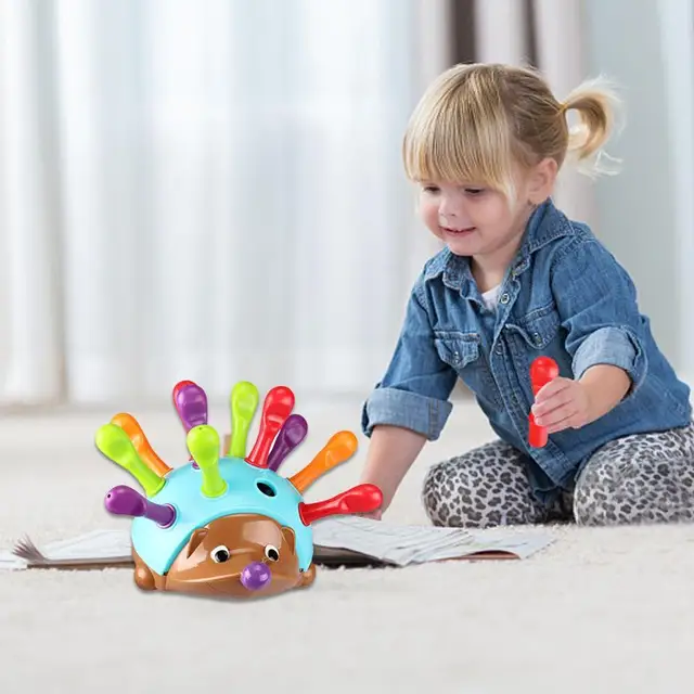 Hedgehog Shape Sorter Color Matching Games Stacking Toy for kids Early Learning Educational Interactive Toys Montessori Gifts 3
