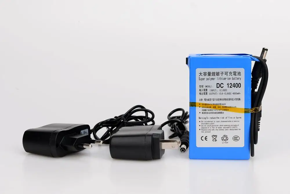 

High Quality Protable DC 12V 4000mAh Super Rechargeable Li-ion Battery Switch Lithium-ion Batteries Pack With Plug DC 12400