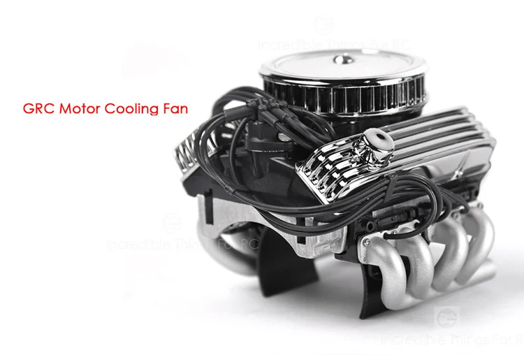 1/10 RC Гусеничный имитирующий двигатель V8 двигатель F82 двигатель вентилятор охлаждения для Traxxas TRX4 осевой SCX10 Gen8