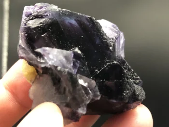 

135.6gNatural crystal, dark purple fluorite, crystal mineral specimen