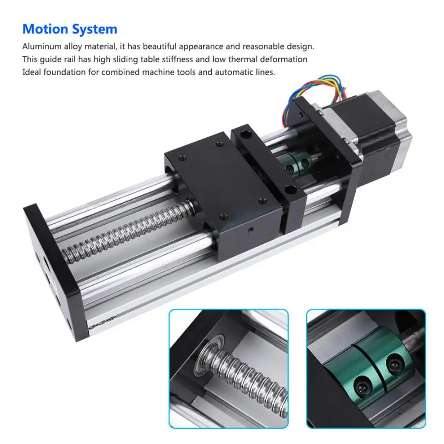 

Guide Rail Double Shaft Ball Screw Linear Guide Rail with 42 Motor 200mm Effective Stroke Linear Rails and Bearings