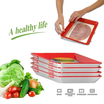 

Creative Food Preservation Tray Stackable Food Fresh Tray Magic Elastic Fresh Tray Reusable Food Storage Container WF1012