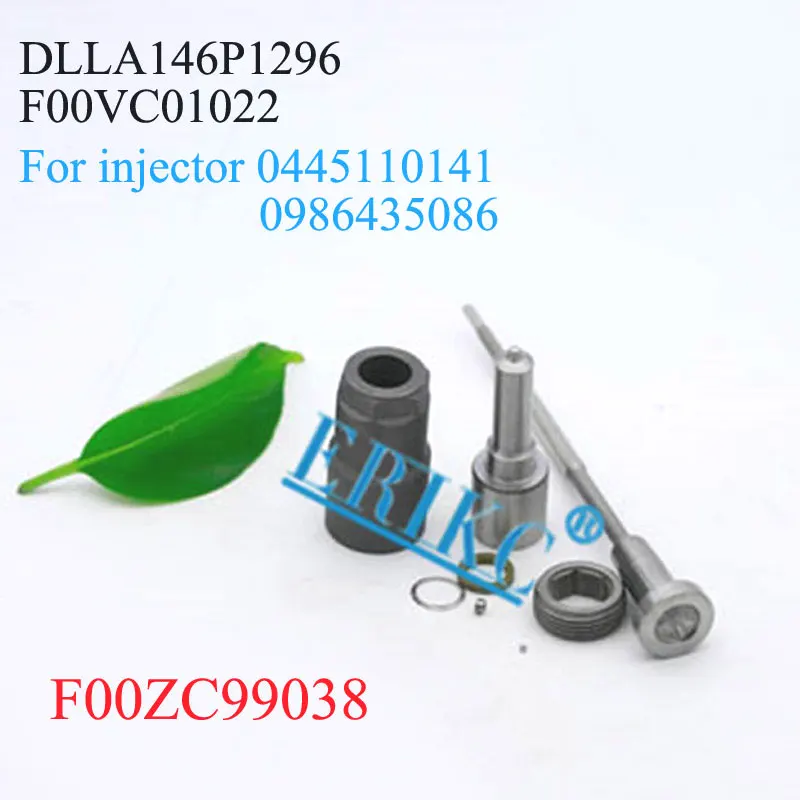 

F00ZC99038 Fuel Injector Overhaul Repair Kits Nozzle DLLA146P1296 Valve F00VC01022 for Bosch Opel Renault 0445110141 0986435086