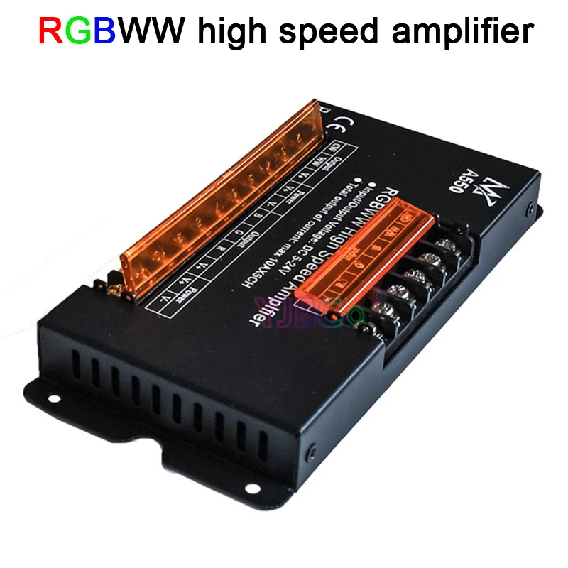 RGBWW высокоскоростной Усилитель DC5~ 24V 10A* 5CH контроллер повторителя мощности для 5 в 1 RGBWW CW Светодиодные полосы света светодиодные модули