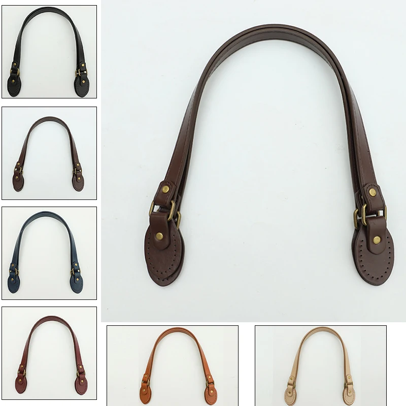 1Pcs Bag Strap Belt Adjustable Handbag Band Shoulder Bag Solid Color Bag Handles Detachable PU Leather 62cm