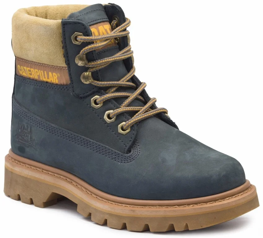 

Caterpillar Colorado Navy Blue Nubuck Genuine Lady Cat Boots 2021 Winter Cat Snow Boat Outdoor Street style Solid Durable