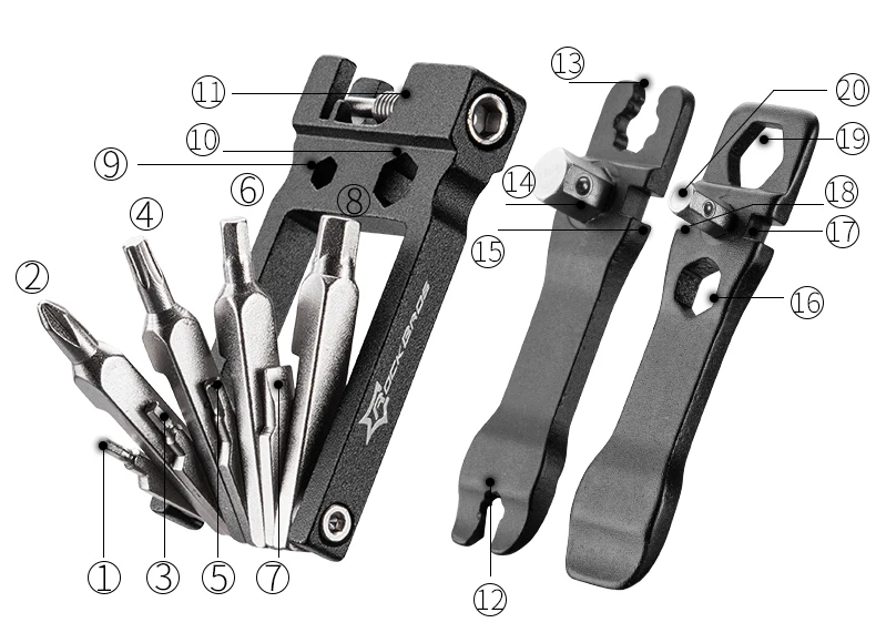 Multifunctional Carbon Steel Bicycle Repair Tools Kit