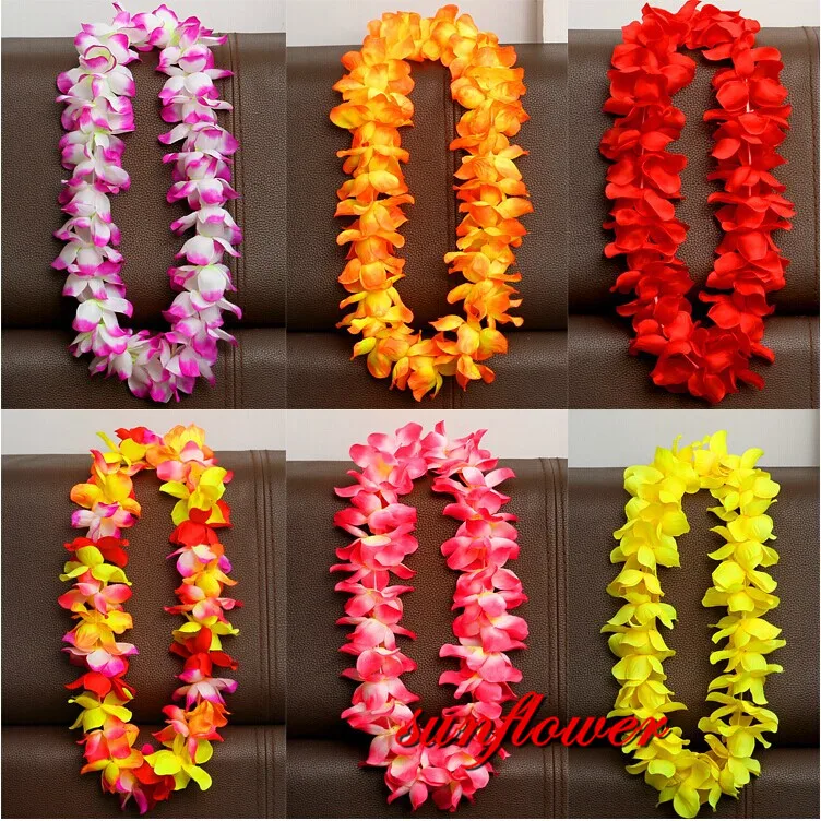 Гавайские Искусственные цветы leis гирлянда ожерелье DIY аксессуары для платья