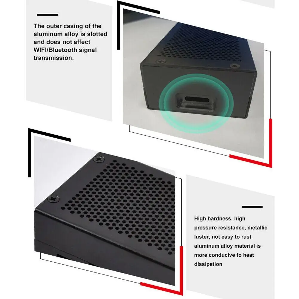 Алюминиевый сплав металлический чехол охлаждающие радиаторы Черный Серебристый подходит для Raspberry Pi 4 Металлический корпус защитный корпус чехол
