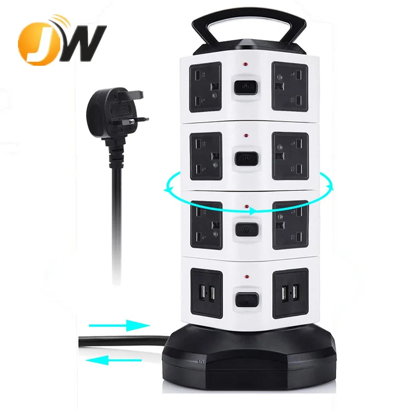 С фабрики башня многофункциональная розетка 4 USB пятиуровневая британская регуляторная интеллектуальная розетка с USB зарядным устройством