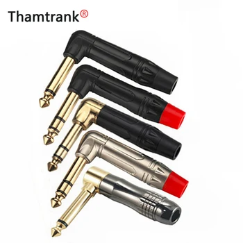 

100pcs/lot 6.35mm Mono/Stereo Male Plug Connector Gold Plated 1/4 Inch Plug Microphone Cable Connector Factory Wholesales