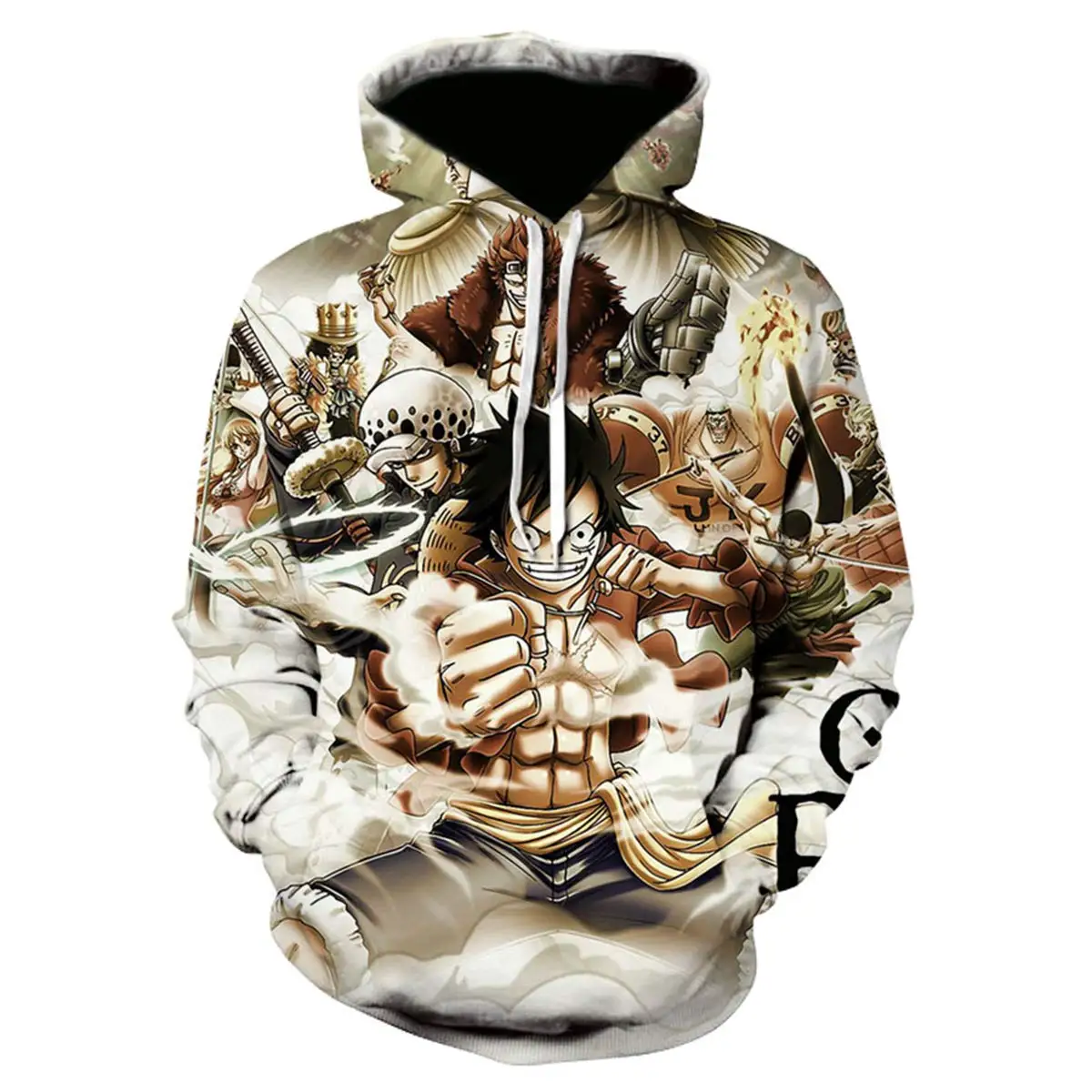 

New Japan Cartoon One Piece Monkey D. Luffy 3D Hoodies Men Fashion Casual School Coat Autumn Winter Sweatshirt Streetwear