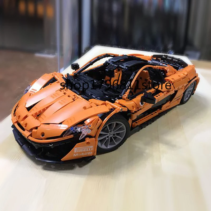 13090 3431 шт. Technic Series P1 оранжевый комплект гоночных автомобилей приложение RC строительные блоки Мальчики Девочки Дети моделирование