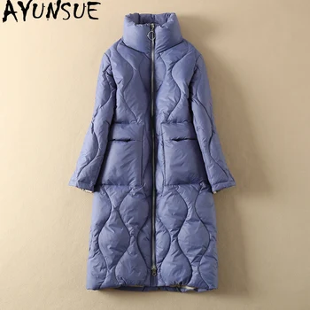 

AYUNSUE White Duck Down Jacket Women Long Down Coat Winter Autumn Light Puffer Jacket 2020 Clothes Doudoune Femme Hiver KJ3595