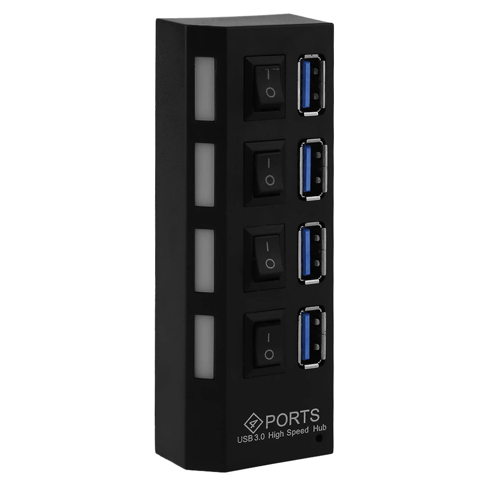 Профессиональный Plug and Play station 4 Порты и разъёмы USB 3,0 Hub ВКЛ/выкл кнопка& AC Мощность Кабель-адаптер для портативных ПК ЕС/США штекер