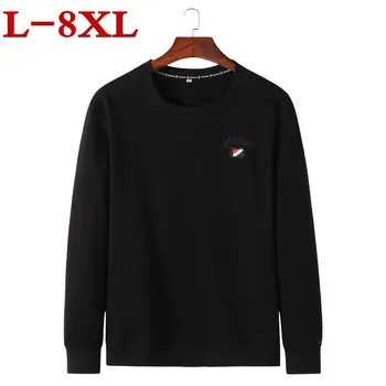 

8xl 7xl Plus Size 2020 New Brand Spring Fall Fashion Casual Style Men's Long Sleeve T Shirt Cotton Tshirt T-shirt For Male