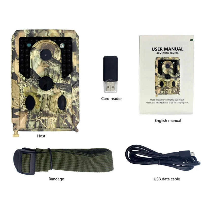 

Hunting PR400 Trail Camera 12MP 1080P 3 Sensor Heads 34 LEDs Infrared Hunting Camera Night Vision Wildlife Trail Cameras