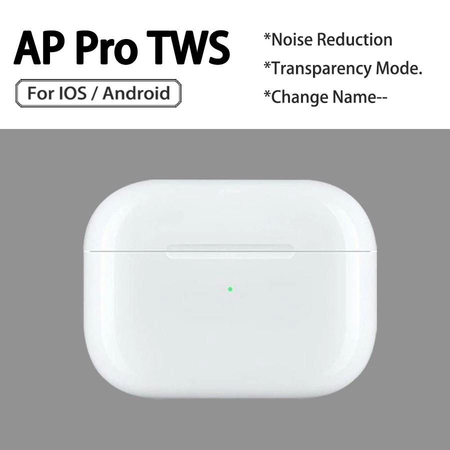 

AP Pro TWS Bluetooth Earphones Air Pro 3 Generation 1:1 Copy 6D Stereo Headset Support Wireless Charging Active Noise Reduction