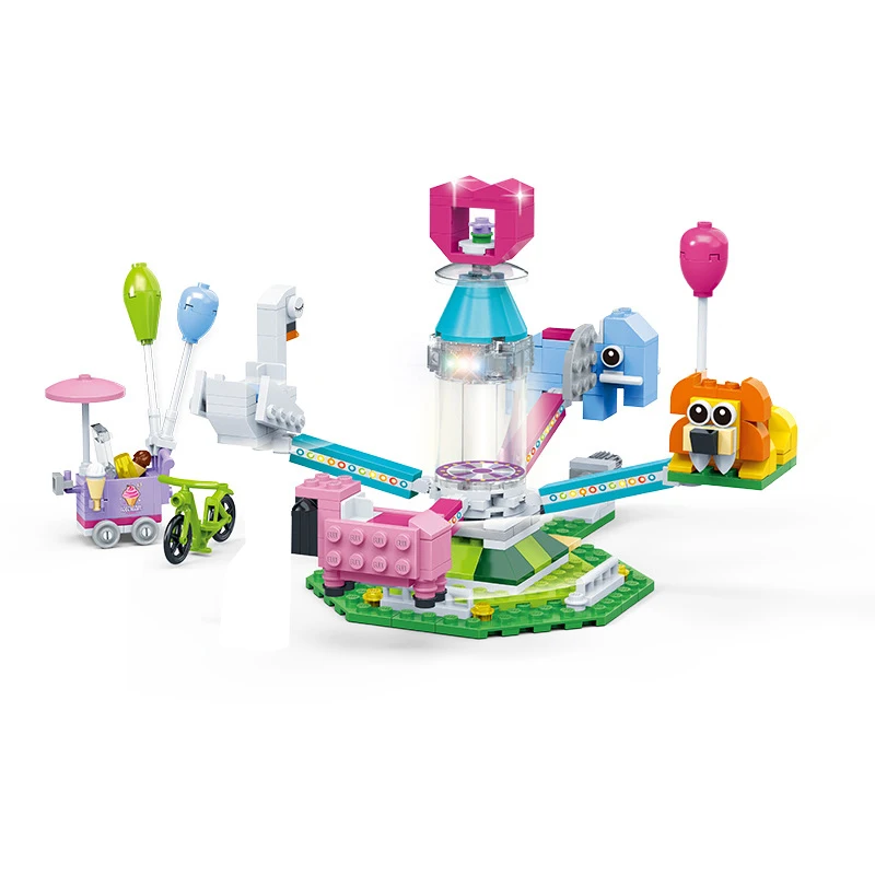 

NEW Legoingly Friends Series Amusement Park Ferris Wheel Model Building Blocks Bricks Playgame Toys For Children Girls Toy Gifts