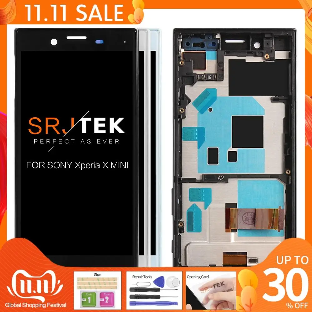 

Tested 4.6'' 1280x720 LCD For SONY Xperia X Compact LCD Display Touch Screen Digitizer with Frame F5321 Replacement Parts