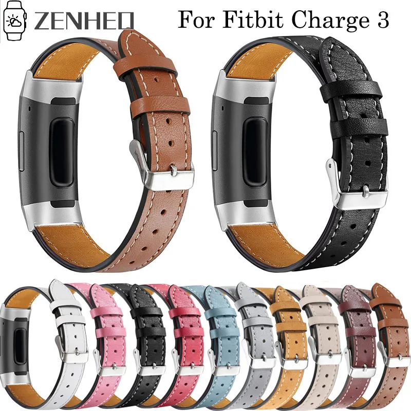 Ремешок из натуральной кожи, сменные Ремешки для наручных часов для Fitbit Charge 3 Charge3, сменные Смарт-часы для фитнеса